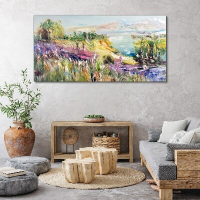 Vászonkép Színes tengerparti táj