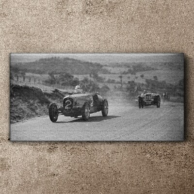 Vászonkép Versenyizgalmak az 1950-es évekből.