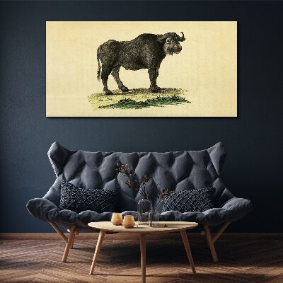 Vászonkép Bivaly természetes alapon