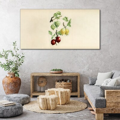 Vászonkép Gyümölcsök pasztell alapon