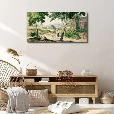 Vászonkép Jelenet az ősi életből