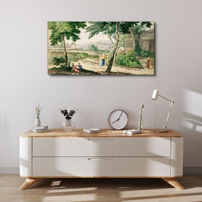 Vászonkép Jelenet az ősi életből