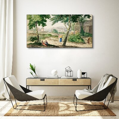 Vászonkép Jelenet az ősi életből