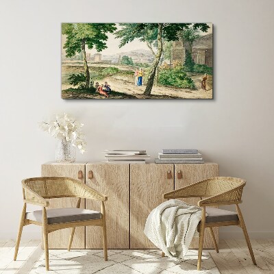 Vászonkép Jelenet az ősi életből