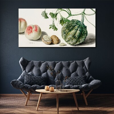 Vászonkép Gyümölcsök és diófélék harmóniában