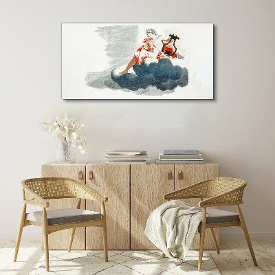 Vászonkép Musical Muse in the Clouds