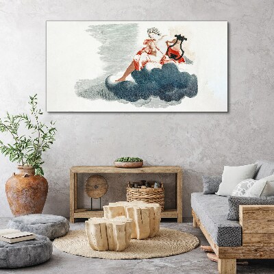 Vászonkép Musical Muse in the Clouds