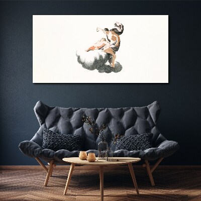 Vászonkép Ábra egy felhőn