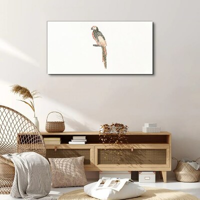 Vászonkép Madár egy ágon