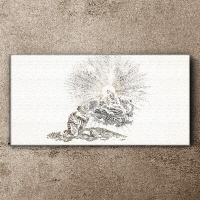 Vászonkép Imádság az istenség arcán