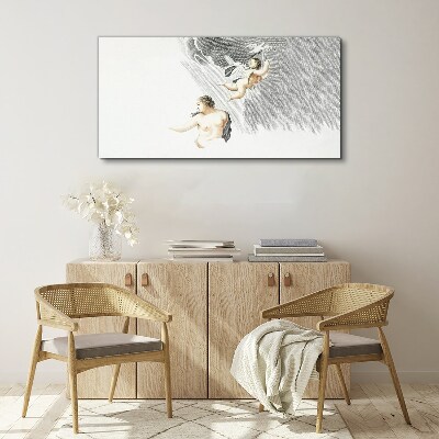 Vászonkép Angyalok a felhőkben