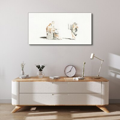 Vászonkép Párbeszéd bölcsek között