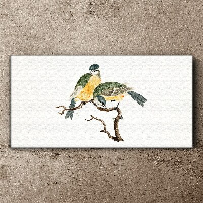 Vászonkép Szárnyas barátságok egy ágon