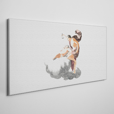 Vászonkép Angyal a felhőn