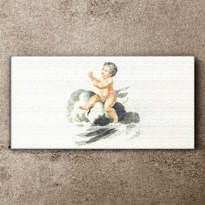 Vászonkép Gyermeki öröm a felhőn