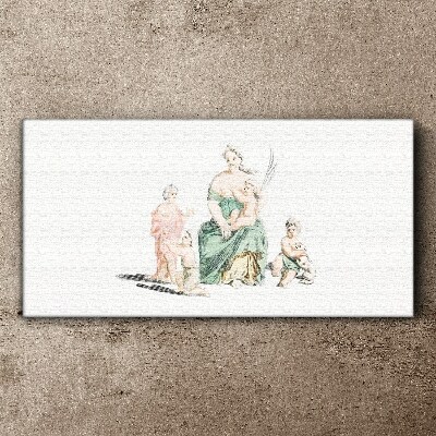 Vászonkép Család pasztell árnyalatokban