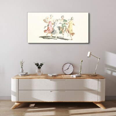 Vászonkép Táncoló figurák pasztell színekben