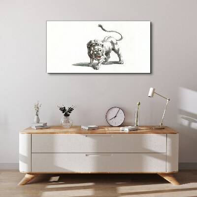 Vászonkép Oroszlán mozgásban