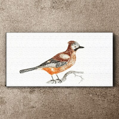 Vászonkép Fecske egy ágon