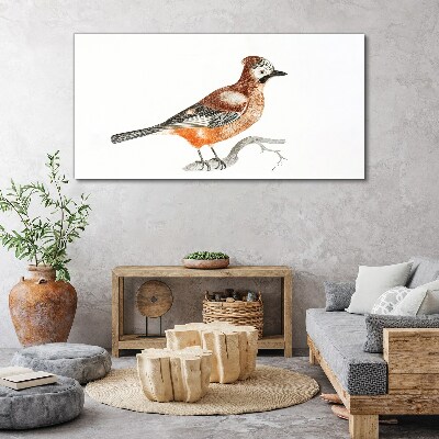 Vászonkép Fecske egy ágon