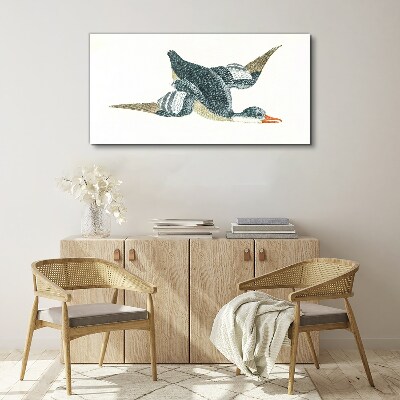 Vászonkép Repülő kacsa pasztell árnyalatokban