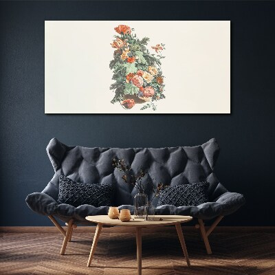 Vászonkép Virágkompozíció vázában