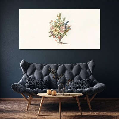 Vászonkép Virágcsokor vázában