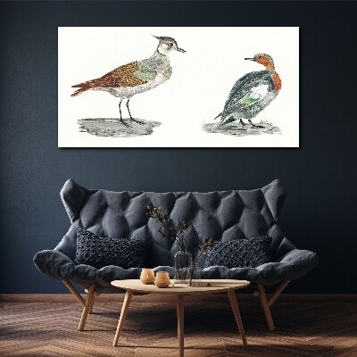 Vászonkép Madarak a természet színeiben