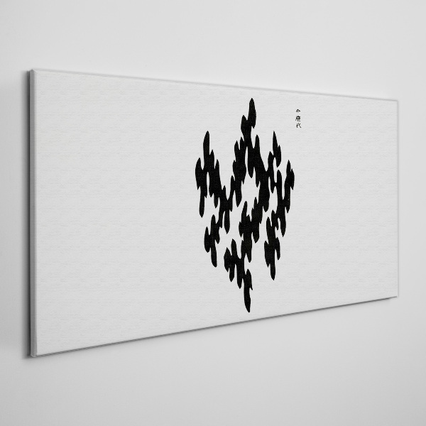 Vászonkép Fekete figurák fehér alapon