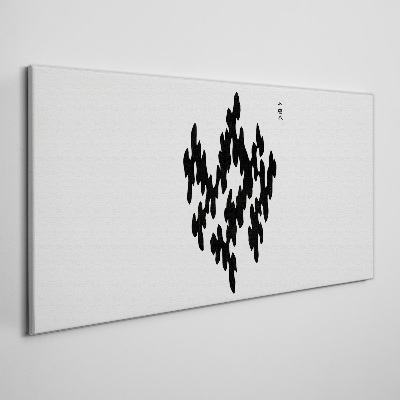 Vászonkép Fekete figurák fehér alapon