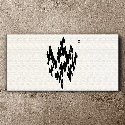 Vászonkép Fekete figurák fehér alapon