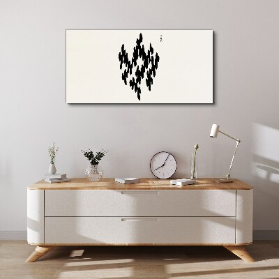 Vászonkép Fekete figurák fehér alapon