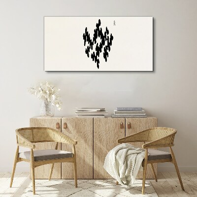 Vászonkép Fekete figurák fehér alapon