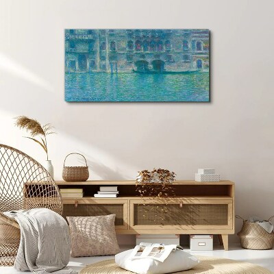 Vászonkép Velencei lagúna a kék árnyalataiban