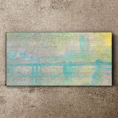 Vászonkép Téli reggel a folyón