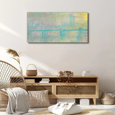 Vászonkép Téli reggel a folyón