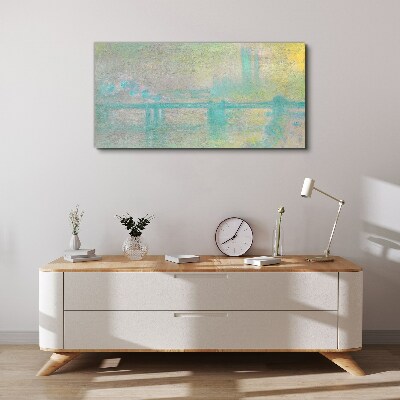 Vászonkép Téli reggel a folyón