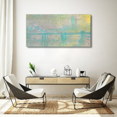 Vászonkép Téli reggel a folyón