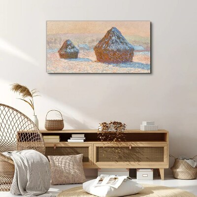 Vászonkép Téli táj hófúvásokkal