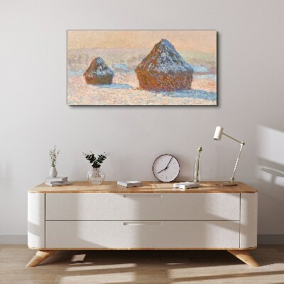 Vászonkép Téli táj hófúvásokkal