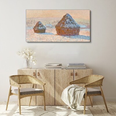 Vászonkép Téli táj hófúvásokkal