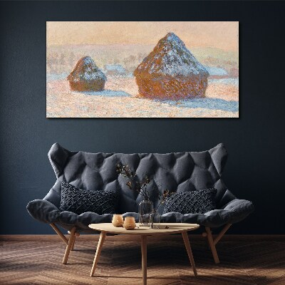 Vászonkép Téli táj hófúvásokkal