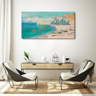 Vászonkép Strand a normandiai napsütésben