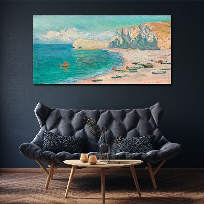 Vászonkép Strand a normandiai napsütésben