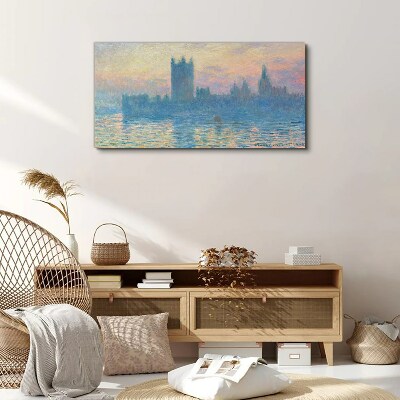 Vászonkép Naplemente London felett