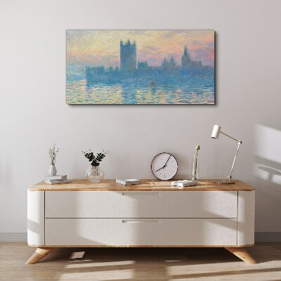 Vászonkép Naplemente London felett