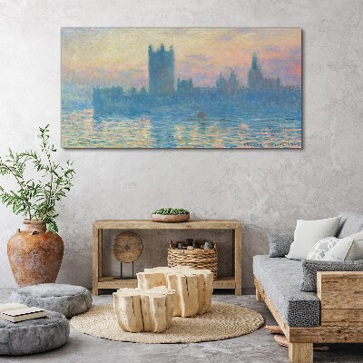 Vászonkép Naplemente London felett