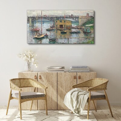 Vászonkép Békés kikötő pasztell színekben