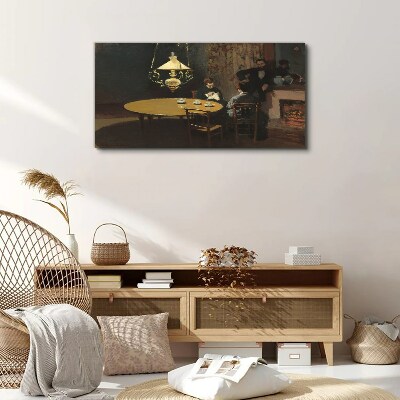 Vászonkép Este az asztalnál