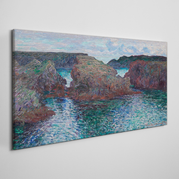 Vászonkép Tengeri sziklák nappali fényben